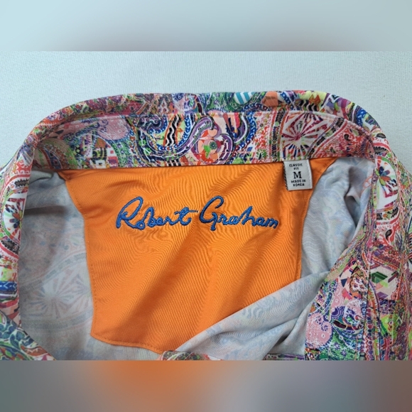 Robert Graham Men's Goldberg Short-Sleeve Knit Polo Paisley Size M - Picture 10 of 16